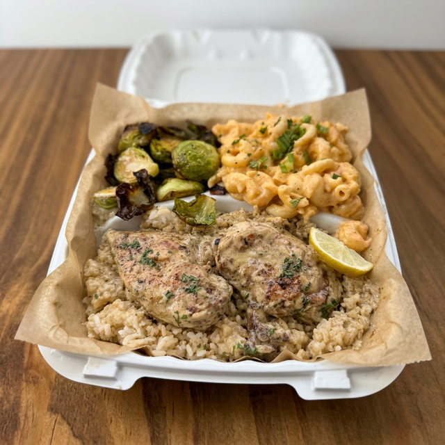 Jerk Breast Over Rice.