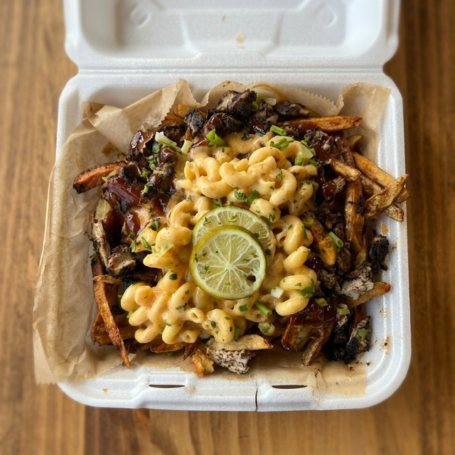 Jerk Chicken Trash Fry.